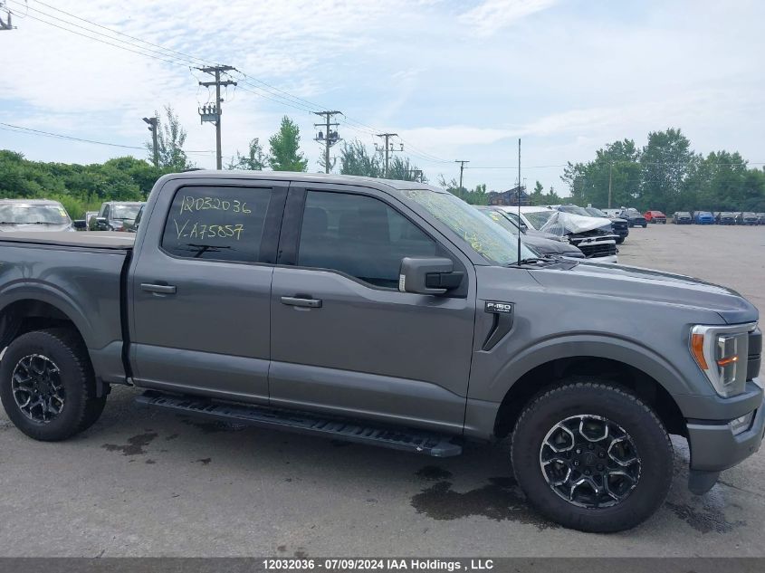 2022 Ford F150 Supercrew VIN: 1FTEW1EPXNFA75857 Lot: 12032036