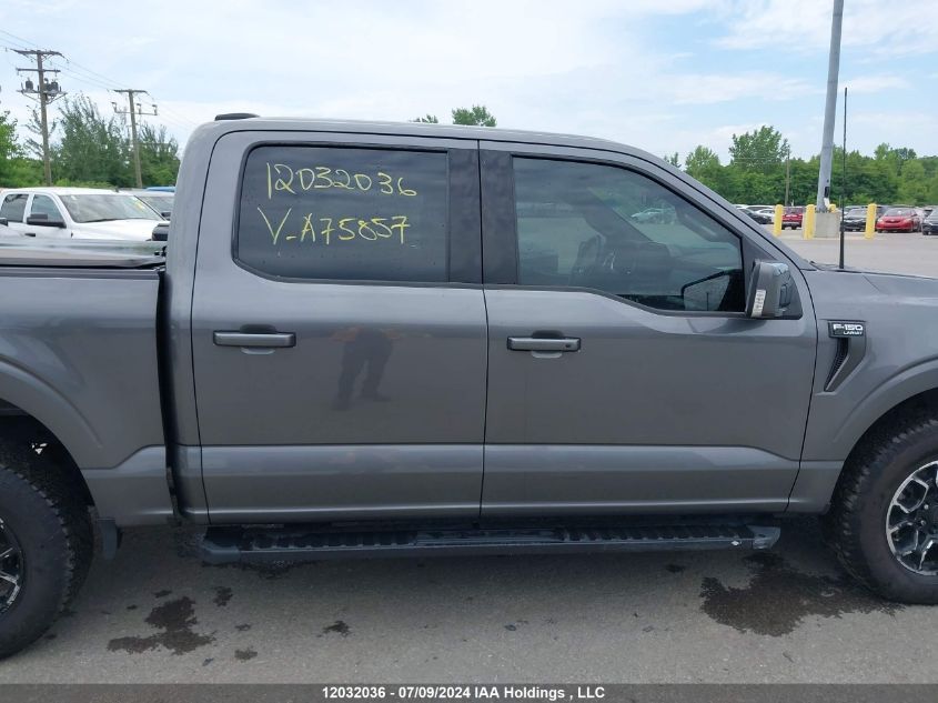 2022 Ford F150 Supercrew VIN: 1FTEW1EPXNFA75857 Lot: 12032036