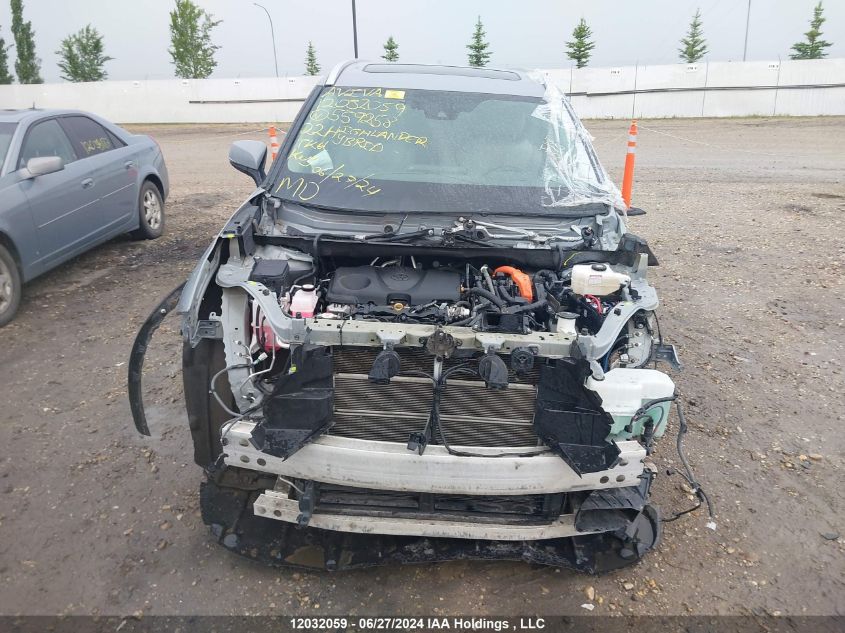 2022 Toyota Highlander Hybrid Xle VIN: 5TDABRCH3NS559258 Lot: 12032059