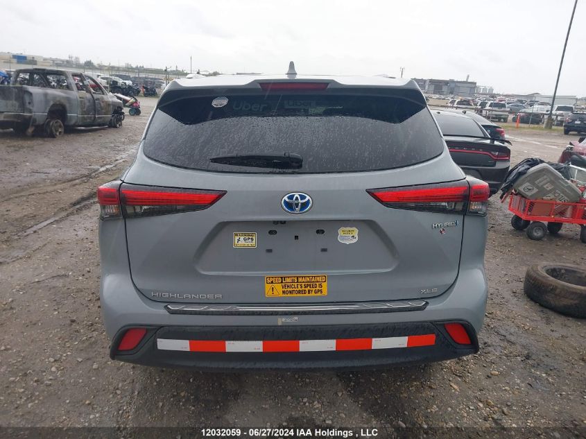 2022 Toyota Highlander Hybrid Xle VIN: 5TDABRCH3NS559258 Lot: 12032059