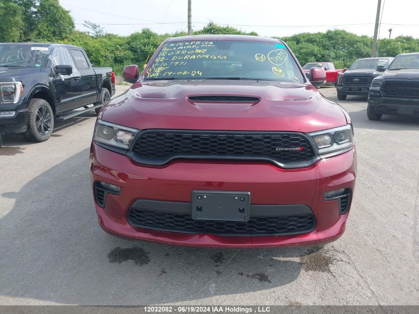 2022 Dodge Durango Gt VIN: 1C4RDJDG2NC107971 Lot: 12032082