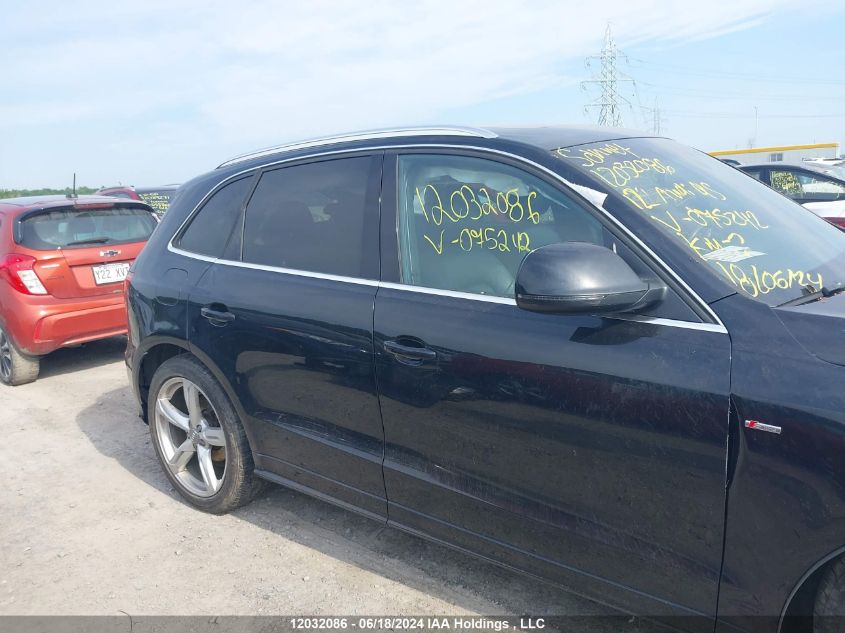 2012 Audi Q5 VIN: WA1WFCFP2CA075242 Lot: 12032086