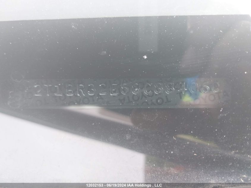 2008 Toyota Corolla Ce VIN: 2T1BR32E58C884060 Lot: 12032153