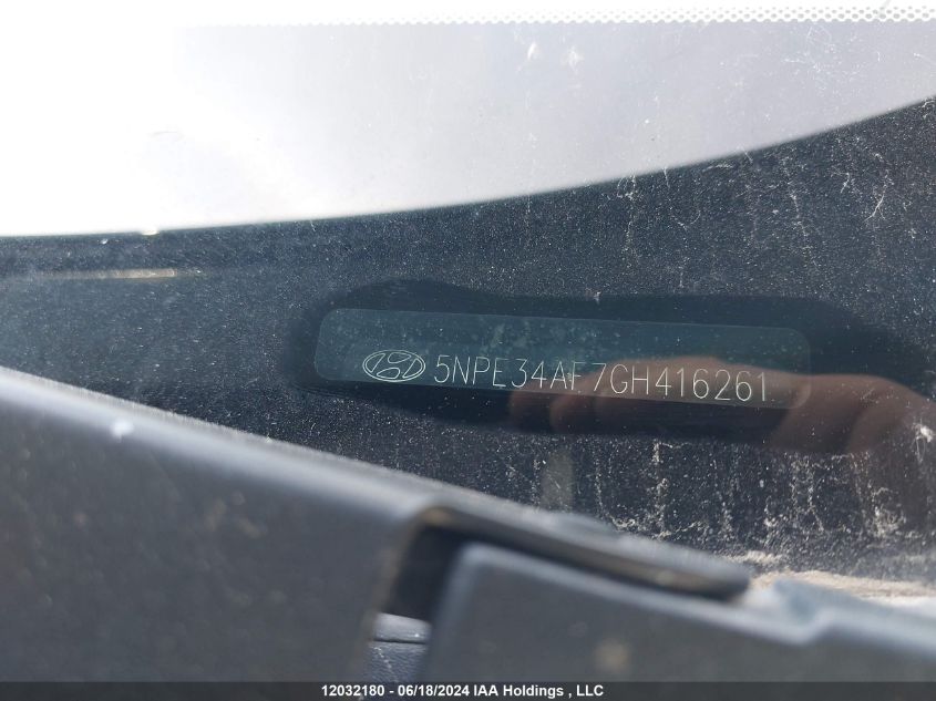 2016 Hyundai Sonata Sport/Limited VIN: 5NPE34AF7GH416261 Lot: 12032180