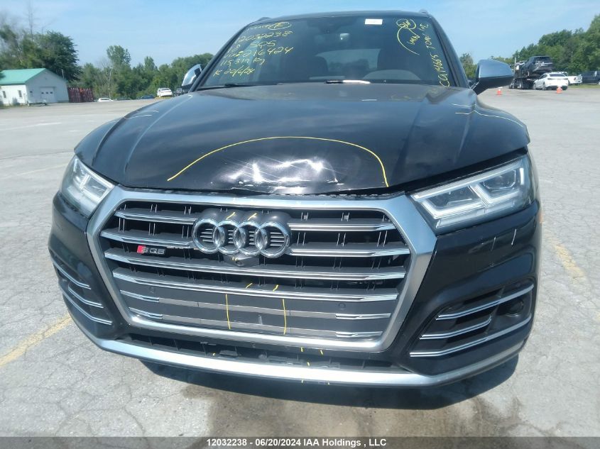 2018 Audi Sq5 VIN: WA1C4AFY6J2216424 Lot: 12032238