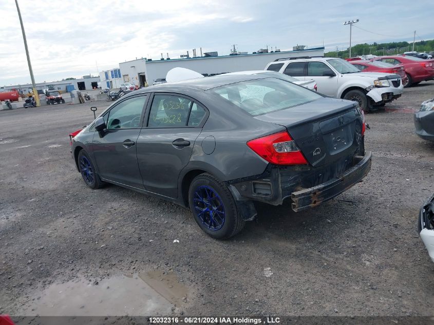 2012 Honda Civic Lx VIN: 2HGFB2F48CH051628 Lot: 12032316