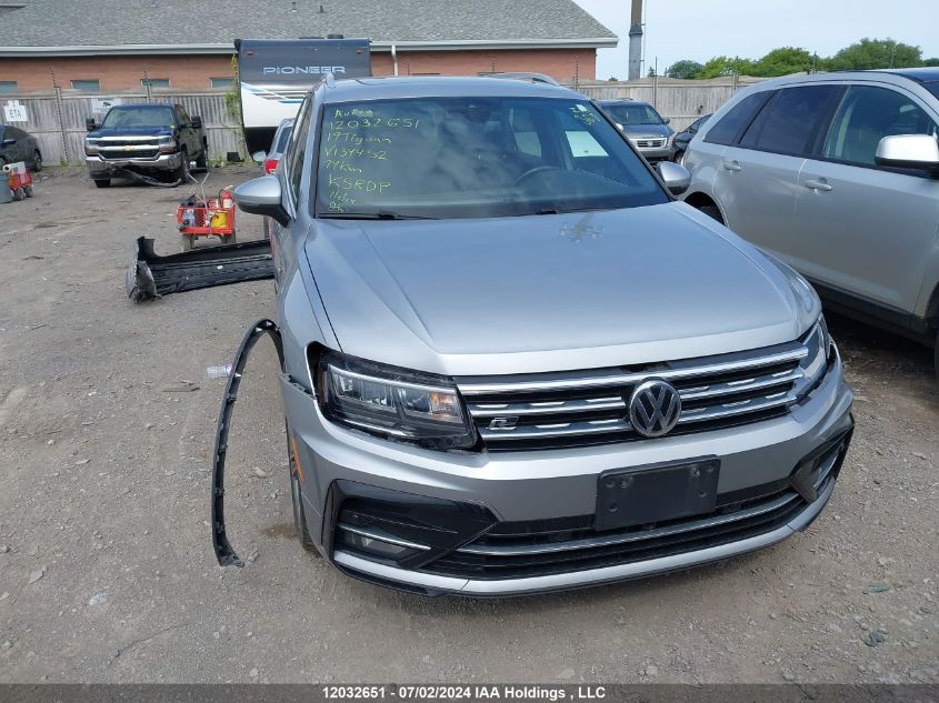 2019 Volkswagen Tiguan VIN: 3VV4B7AXXKM134452 Lot: 12032651