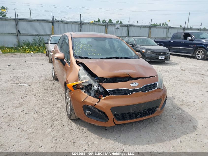 2013 Kia Rio Ex/Sx VIN: KNADN5A38D6799700 Lot: 12032686