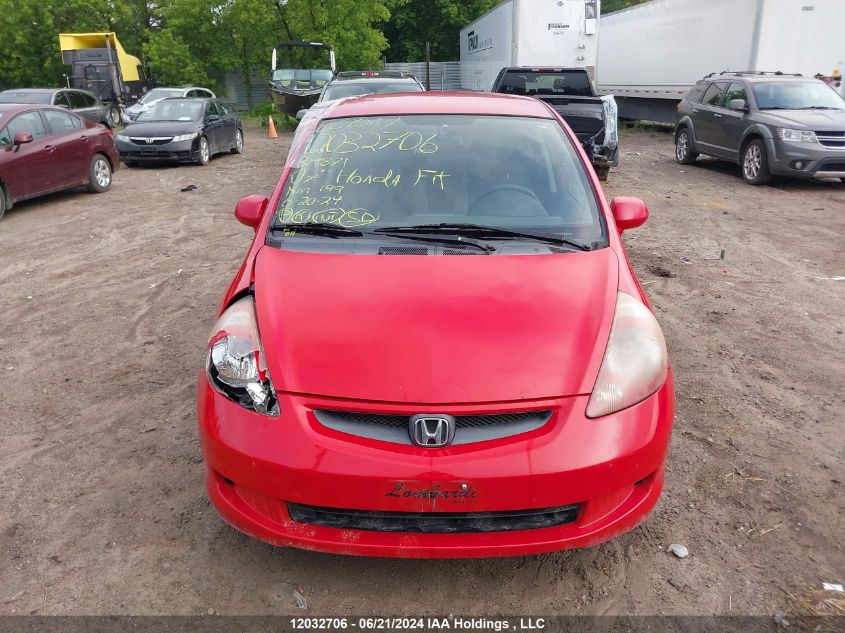 2007 Honda Fit VIN: JHMGD38477S804871 Lot: 12032706