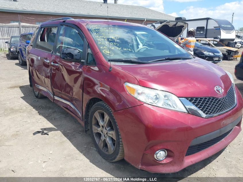 5TDXK3DC8ES503942 2014 Toyota Sienna Sport