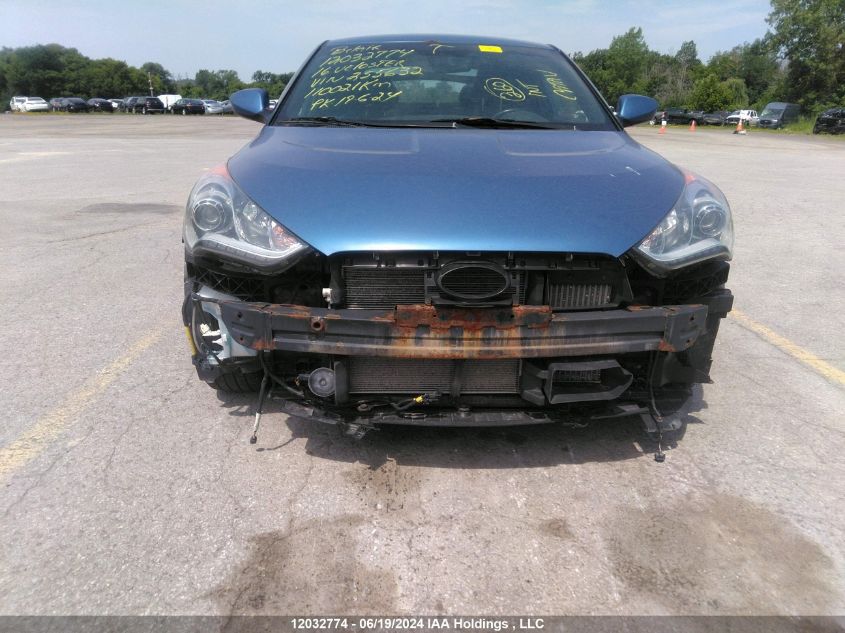 2016 Hyundai Veloster VIN: KMHTC6AE5GU255632 Lot: 12032774