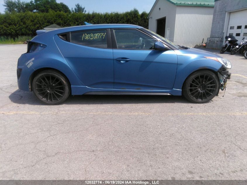 2016 Hyundai Veloster VIN: KMHTC6AE5GU255632 Lot: 12032774