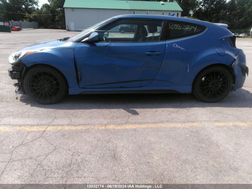 2016 Hyundai Veloster VIN: KMHTC6AE5GU255632 Lot: 12032774