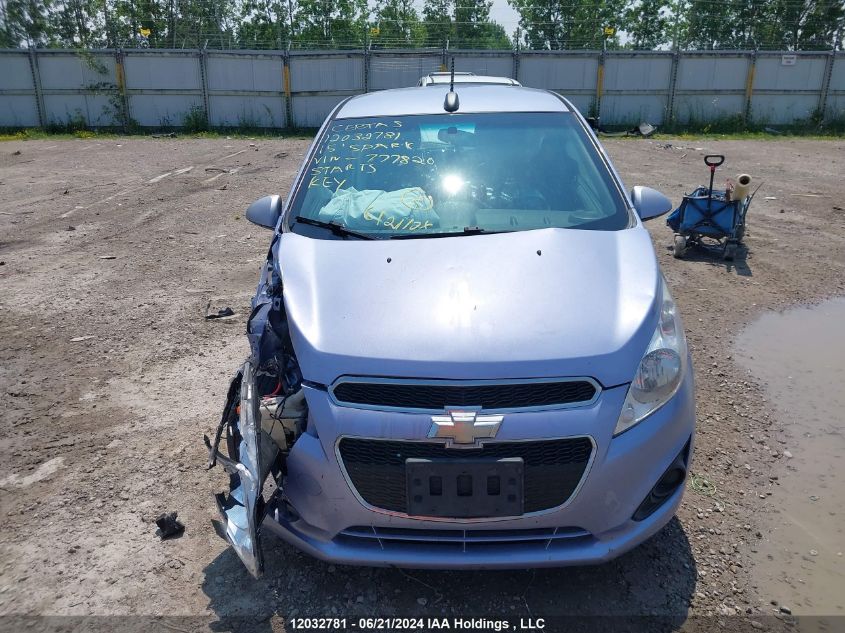 2015 Chevrolet Spark 1Lt VIN: KL8CD6S98FC777820 Lot: 12032781