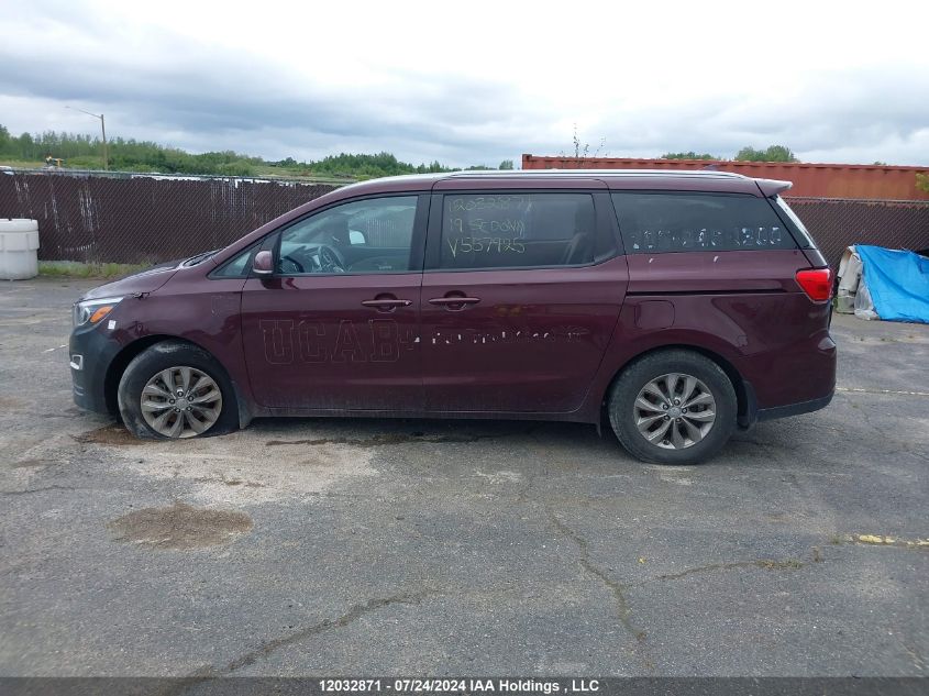 2019 Kia Sedona VIN: KNDMB5C10K6557925 Lot: 12032871