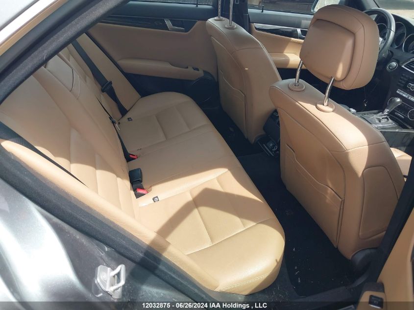 2012 Mercedes-Benz C-Class VIN: WDDGF8BB8CA688103 Lot: 12032875