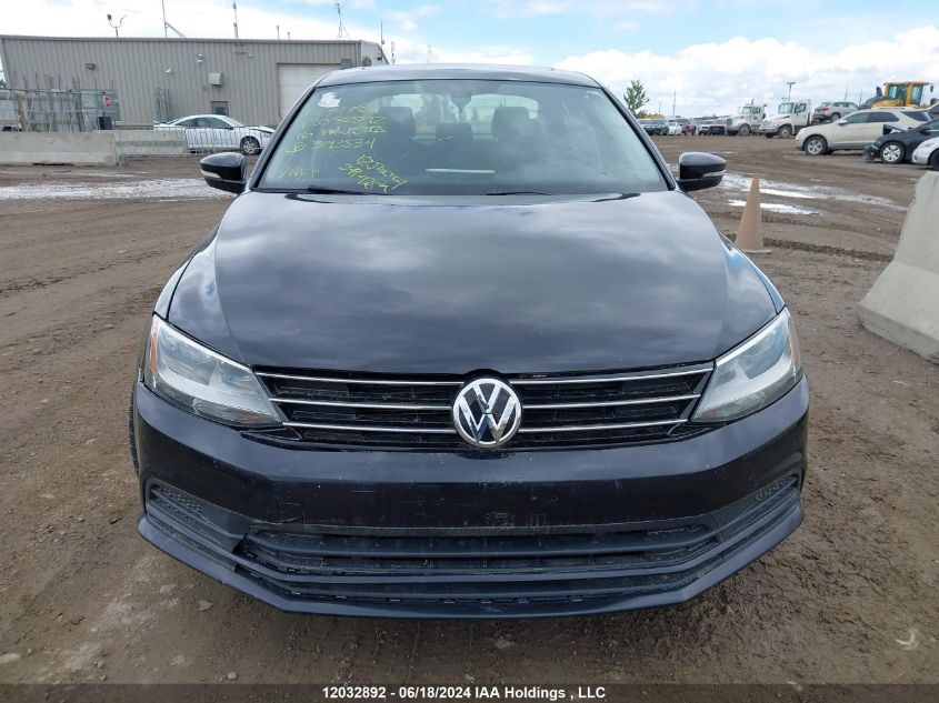 2016 Volkswagen Jetta Sedan VIN: 3VWD67AJ9GM393534 Lot: 12032892