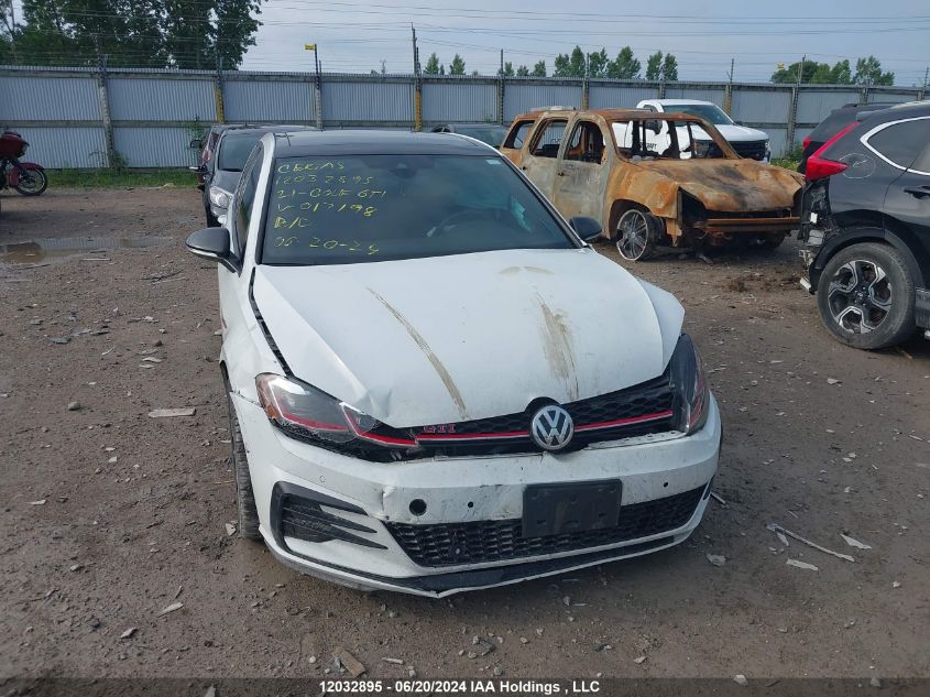 2021 Volkswagen Gti S/Se/Autobahn VIN: 3VW6T7AU4MM017198 Lot: 12032895