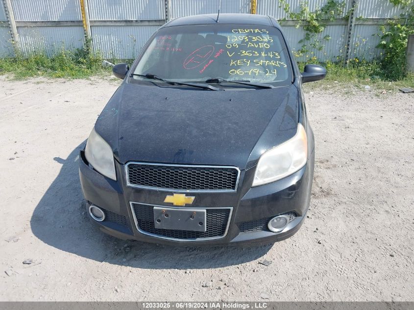 2009 Chevrolet Aveo Ls VIN: KL1TV65E79B363443 Lot: 12033025