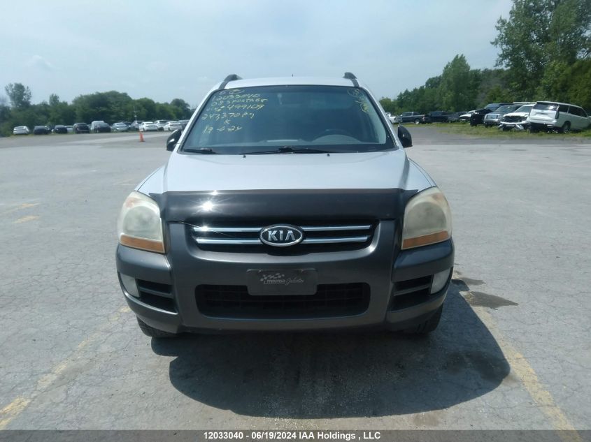 2008 Kia Sportage Lx VIN: KNDJF722887499109 Lot: 12033040