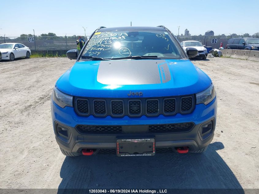 2023 Jeep Compass Trailhawk VIN: 3C4NJDDN6PT514433 Lot: 12033043