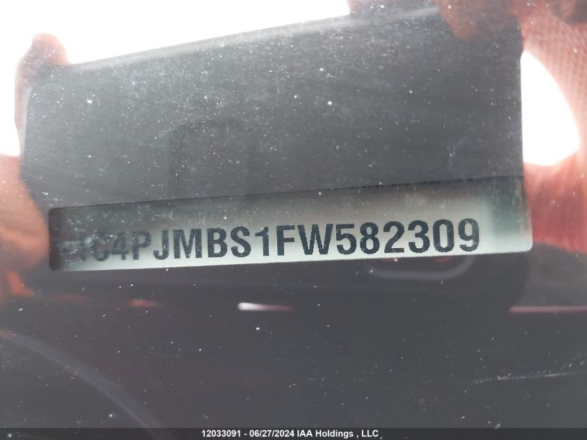 2015 Jeep Cherokee Trailhawk VIN: 1C4PJMBS1FW582309 Lot: 12033091