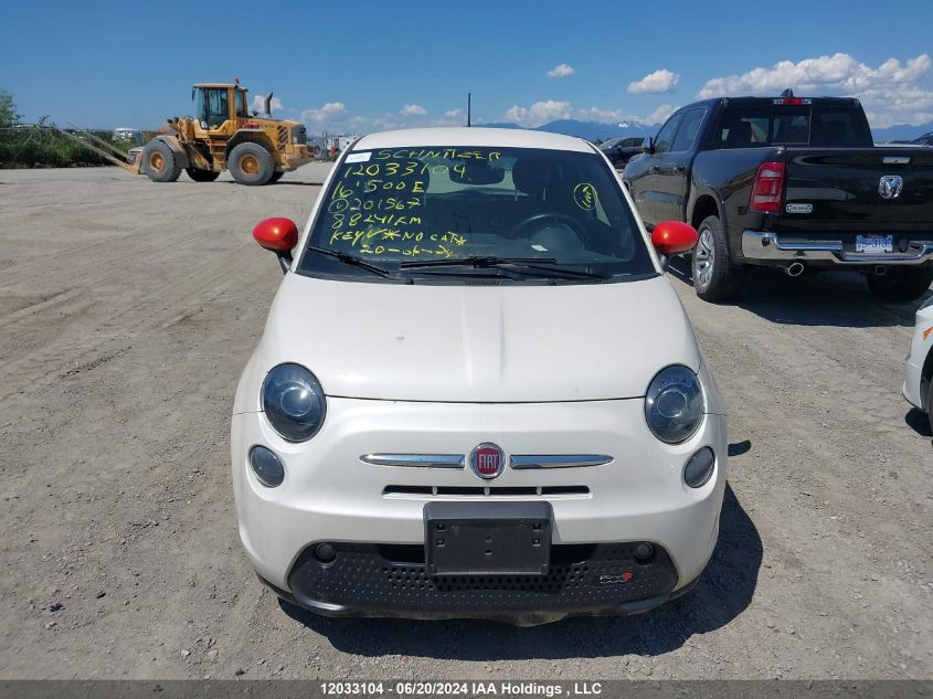 2016 Fiat 500 Electric VIN: 3C3CFFGE1GT201567 Lot: 12033104