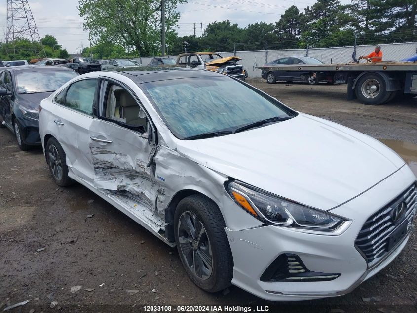 2018 Hyundai Sonata Hybrid/Limited VIN: KMHE34L36JA082835 Lot: 12033108