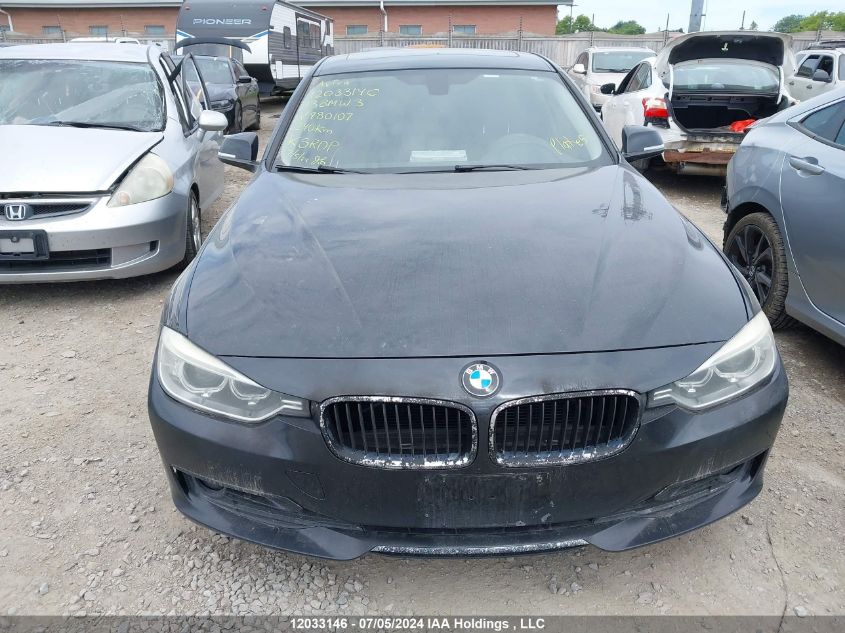 2013 BMW 3 Series VIN: WBA3C3C5XDF980107 Lot: 12033146