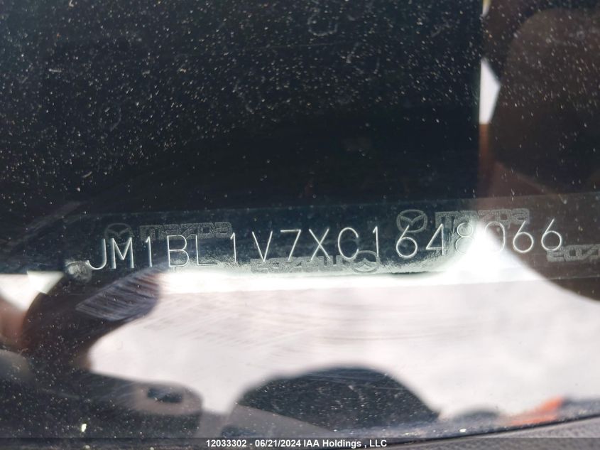 2012 Mazda Mazda3 VIN: JM1BL1V7XC1648066 Lot: 12033302