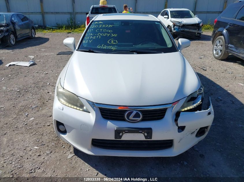 2011 Lexus Ct 200 VIN: JTHKD5BH1B2002438 Lot: 12033335