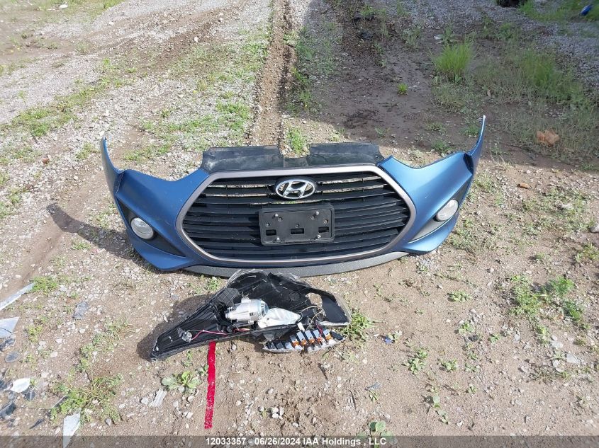 2016 Hyundai Veloster Turbo VIN: KMHTC6AE8GU258248 Lot: 12033357