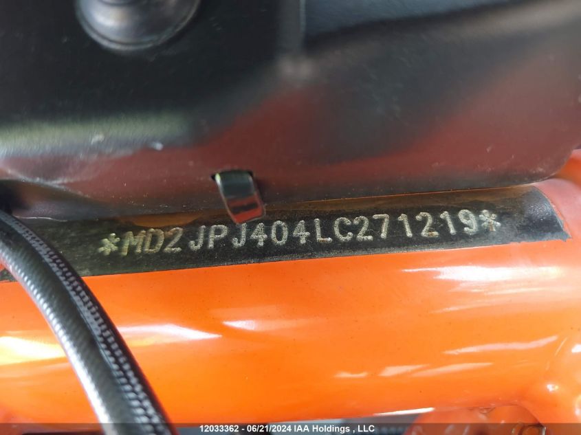 2020 Ktm 390 Duke VIN: MD2JPJ404LC271219 Lot: 12033362