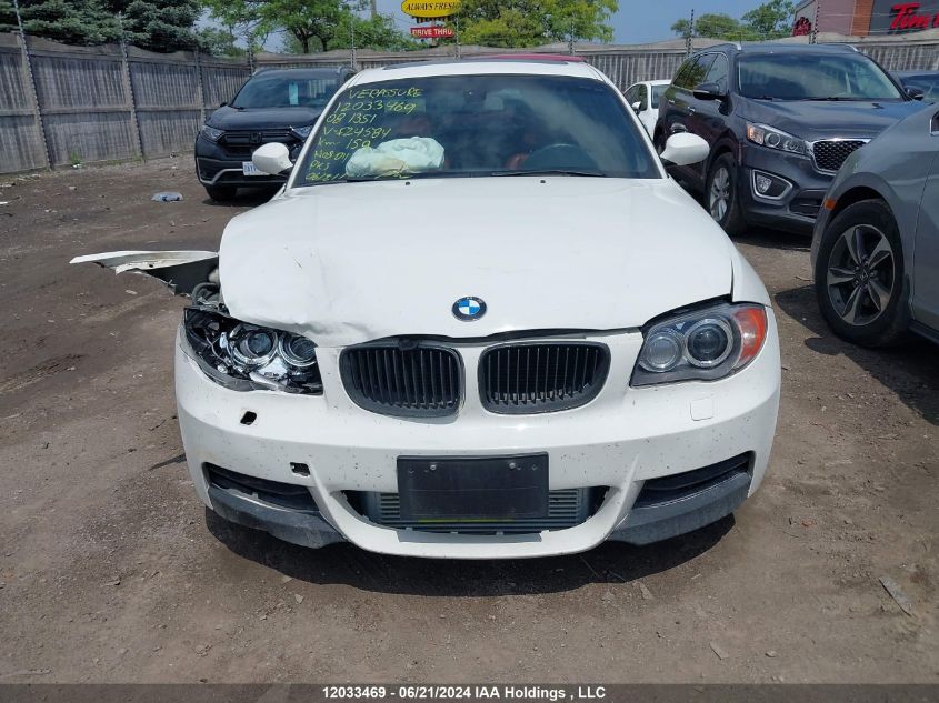 2008 BMW 135I VIN: WBAUC73588VF24584 Lot: 12033469