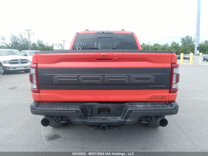 2022 Ford F150 Raptor VIN: 1FTFW1RG2NFC31968 Lot: 12033532
