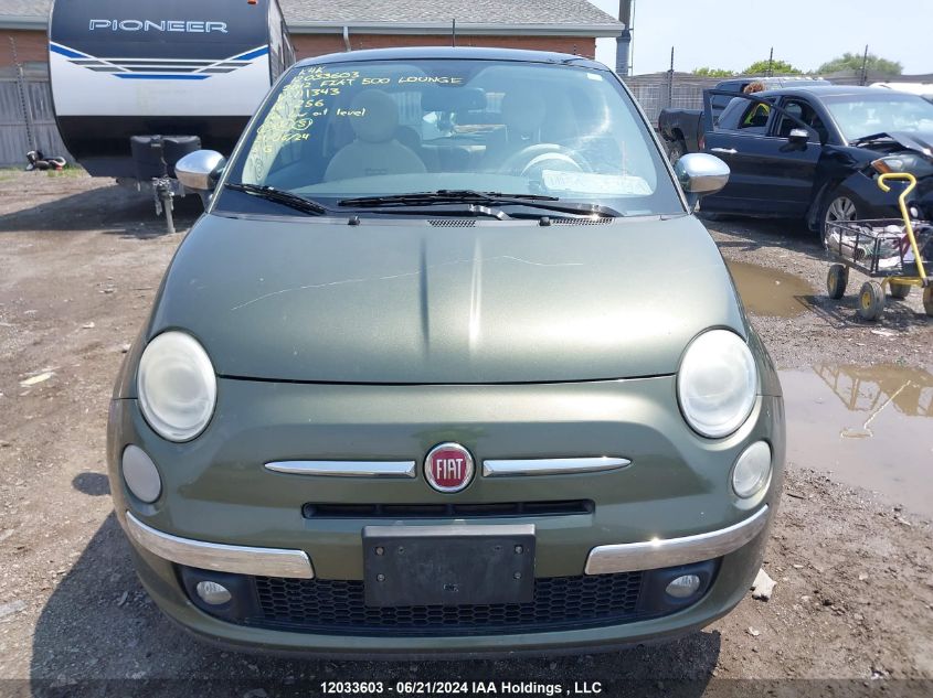 2012 Fiat 500 VIN: 3C3CFFCR7CT111343 Lot: 12033603
