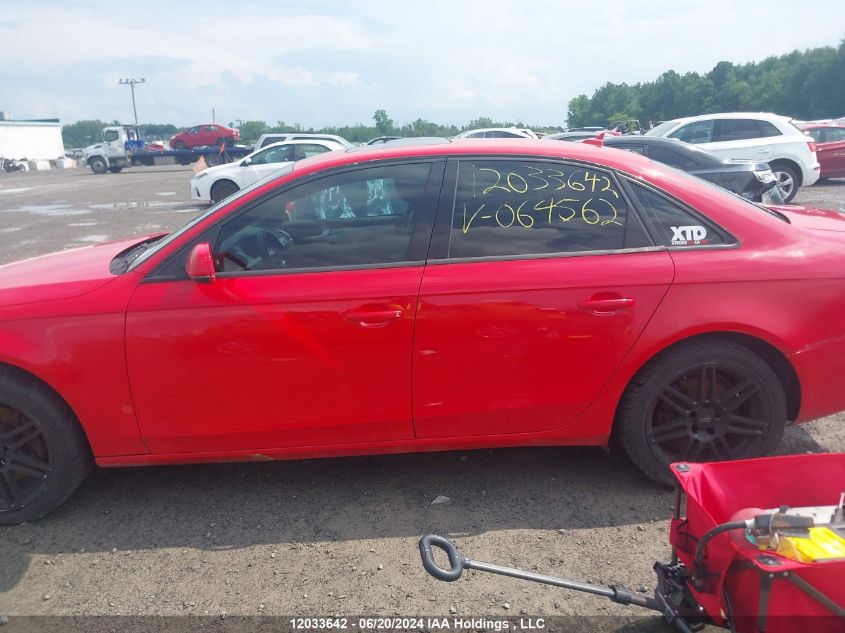 2010 Audi A4 VIN: WAUHFCFL0AN064562 Lot: 12033642