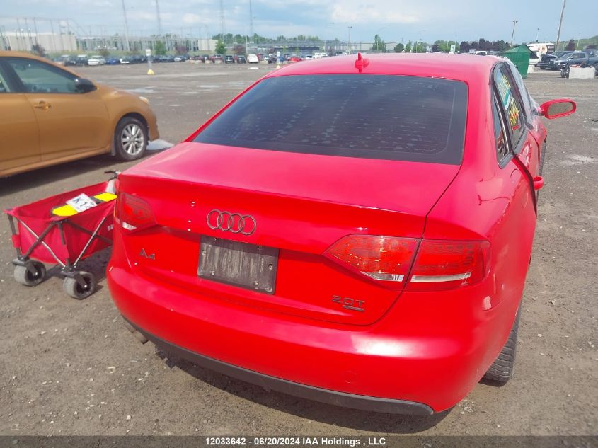 2010 Audi A4 VIN: WAUHFCFL0AN064562 Lot: 12033642