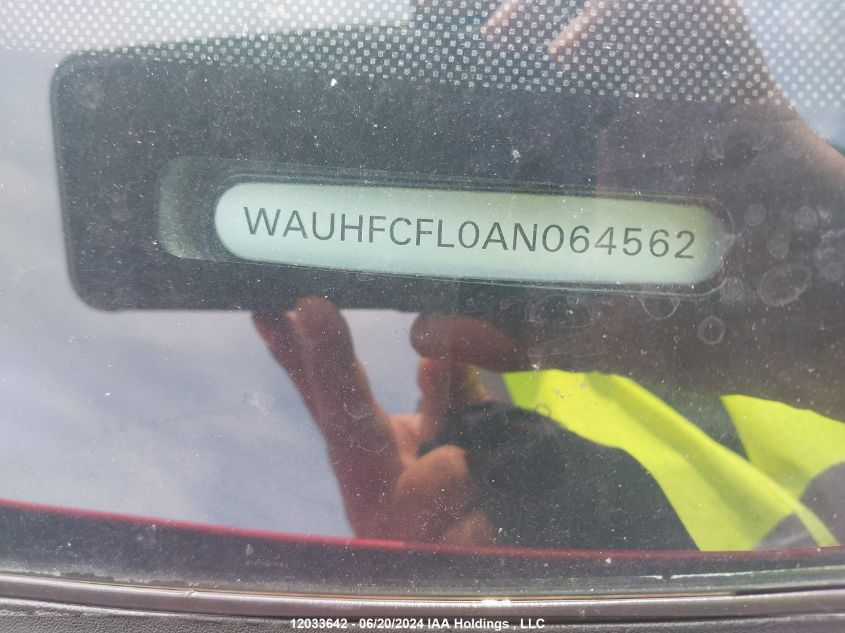 2010 Audi A4 VIN: WAUHFCFL0AN064562 Lot: 12033642