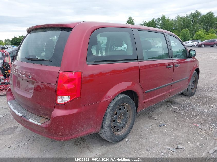 2014 Dodge Grand Caravan Se/Sxt VIN: 2C4RDGBGXER136700 Lot: 12033652