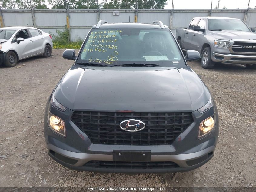 2024 Hyundai Venue Sel/Limited VIN: KMHRC8A34RU299726 Lot: 12033658