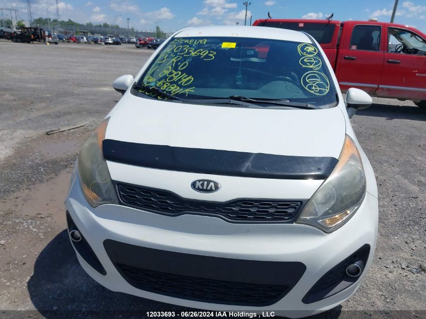 2013 Kia Rio VIN: KNADM5A36D6808140 Lot: 12033693