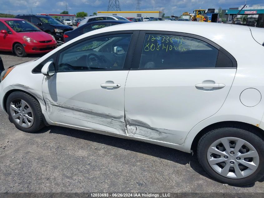 2013 Kia Rio VIN: KNADM5A36D6808140 Lot: 12033693