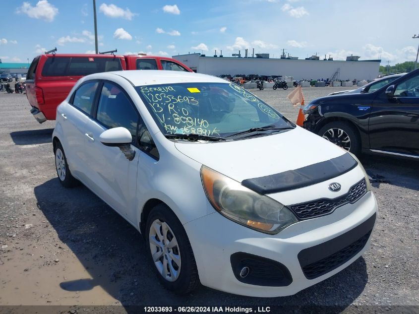 2013 Kia Rio VIN: KNADM5A36D6808140 Lot: 12033693