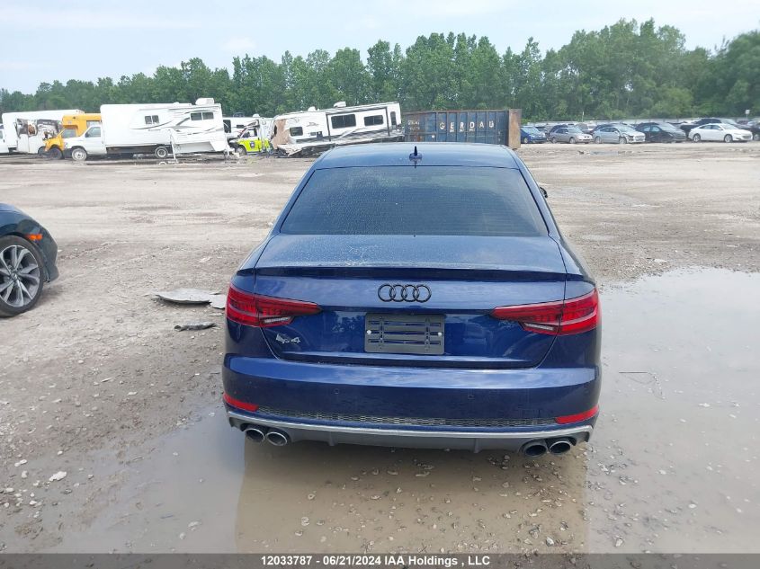 2018 Audi S4 Sedan VIN: WAUC4AF42JA070450 Lot: 12033787