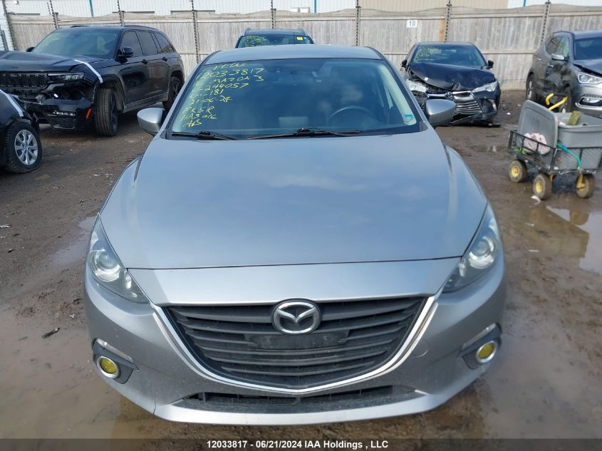 2016 Mazda 3 Touring VIN: 3MZBM1L78GM244057 Lot: 12033817