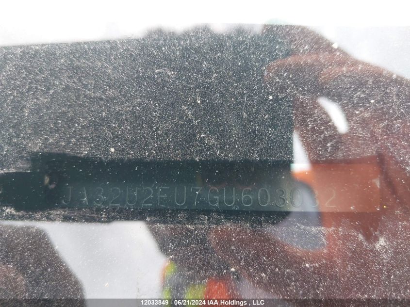 2016 Mitsubishi Lancer VIN: JA32U2FU7GU603032 Lot: 12033849