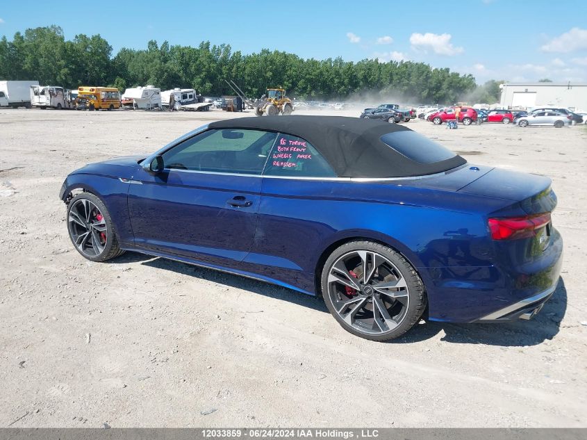 2021 Audi S5 Cabriolet VIN: WAUY4GF59MN004248 Lot: 12033859