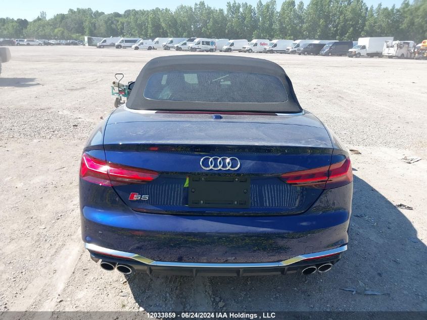 2021 Audi S5 Cabriolet VIN: WAUY4GF59MN004248 Lot: 12033859