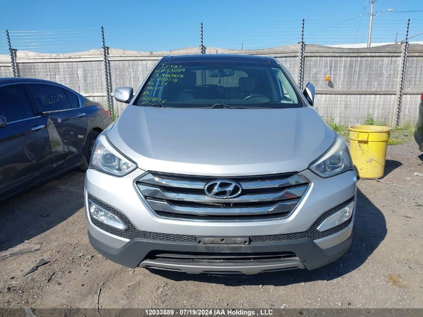 2013 Hyundai Santa Fe VIN: 5XYZUDLA8DG088318 Lot: 12033889